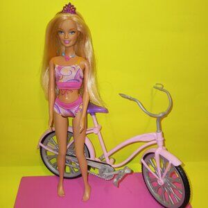 Barbie Merliah doll & pink bicycle bundle